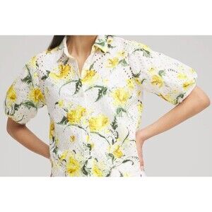 Spring Blouse Floral Eyelet Chicos Blouse Large  14 Chicos 2.5